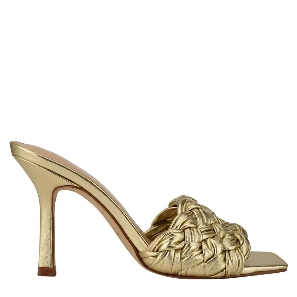 Marc Fisher Draya Braided Sandal Oro Leather Size 8
